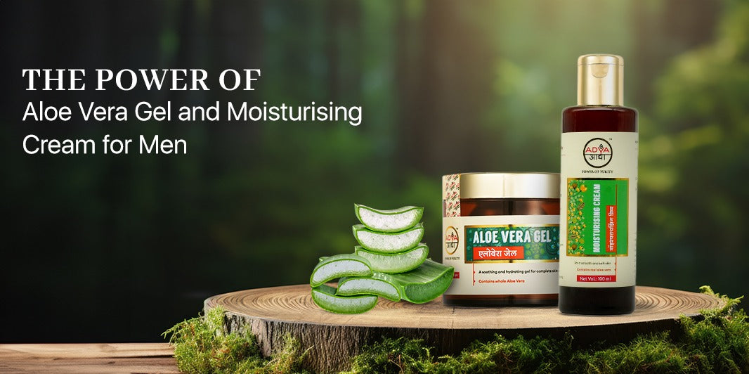 The Power of Aloe Vera Gel and Moisturising Cream for Men – Adya Herbals